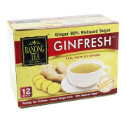 Ranong Tea Ginfresh Ginger Drink 80% Reduced Sugar 5g×12 (HALAL)