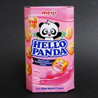 meiji Hello Panda Biscuits - Strawberry 50g