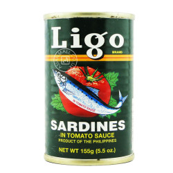 Ligo Brand Sardines in Tomato Sauce 155g