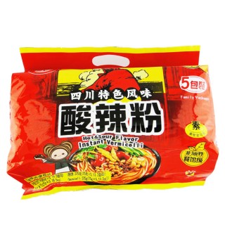 Baijia Chenji Instant Sweet Potato Vermicelli - Hot & Sour 105g×5(Vegetarian)