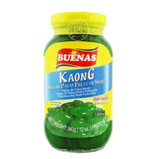 BUENAS Kaong Sugar Palm Fruit in Syrup - Green 340g(HALAL)